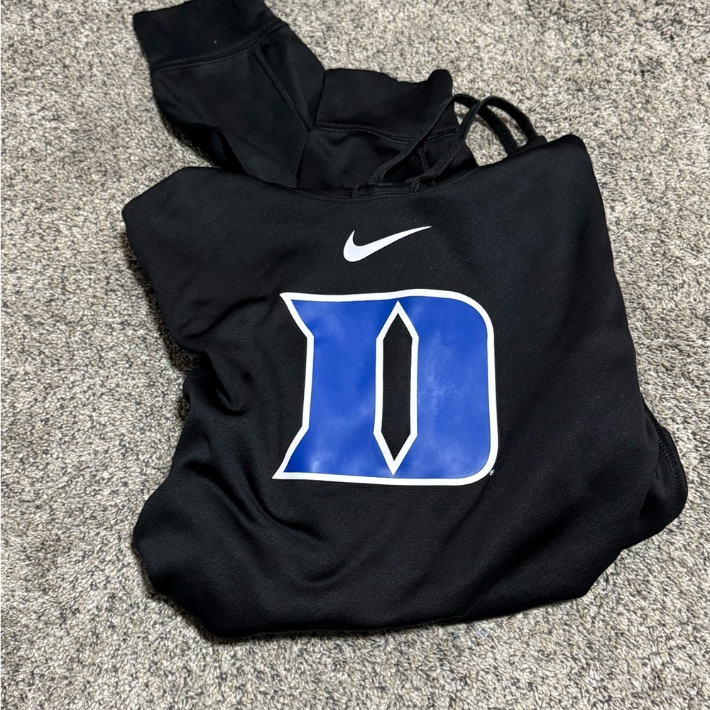 Nike Black Hoodie with Blue Lettering